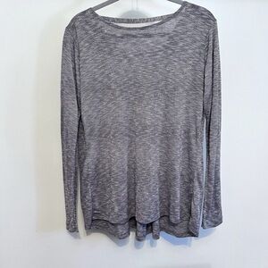 JET John Eshaya Women's Heather Gray One Size V-Back Long Sleeve Made in USA NEW